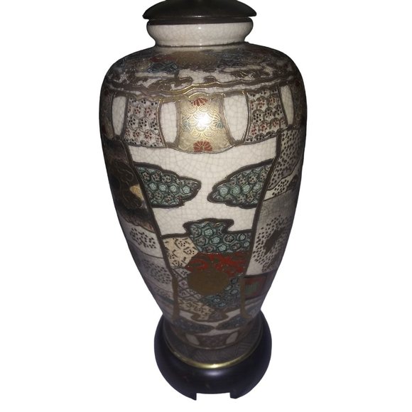 Robert Abbey Japanese Golden Brown Brass Table Lamp Asian Inspired RARE - Picture 4 of 16